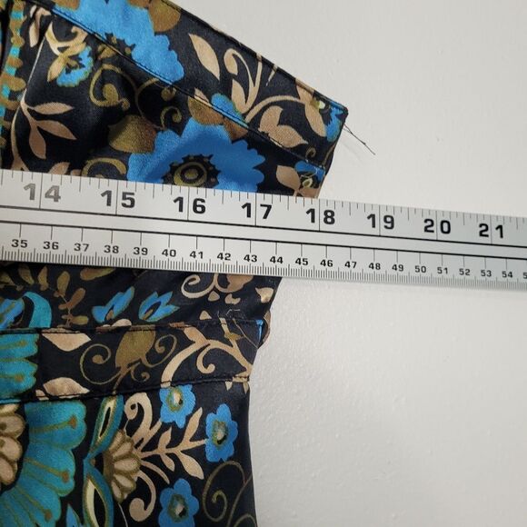 Vintage y2k self esteem paisley print satin tie back babydoll preppy going out - Picture 5 of 7